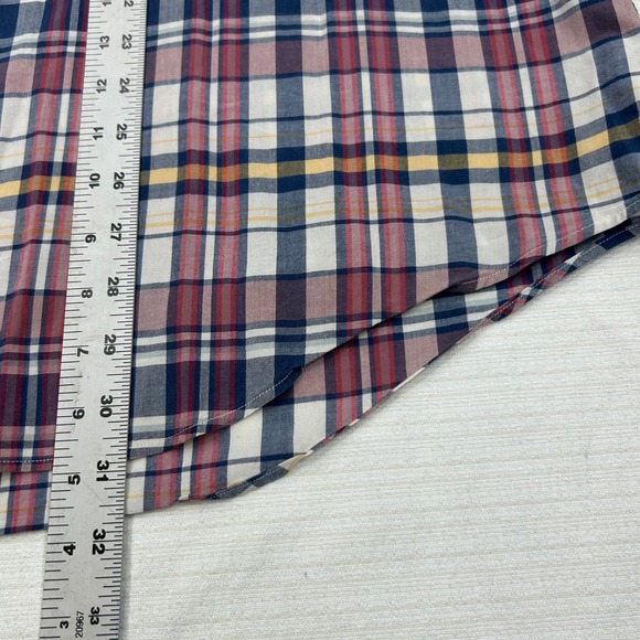 Ralph Lauren Plaid Shirt Mens XXL 2X Pink Navy Short Sleeve Botton Down Preppy - Picture 5 of 5